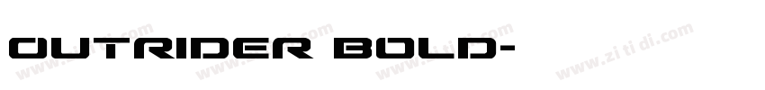 Outrider Bold字体转换